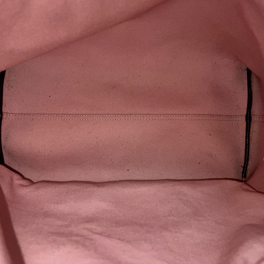 Kate Spade Ash Street Logo Triple Compartment Tote GUC Cotton Twill Leather Trim - Picture 6 of 14